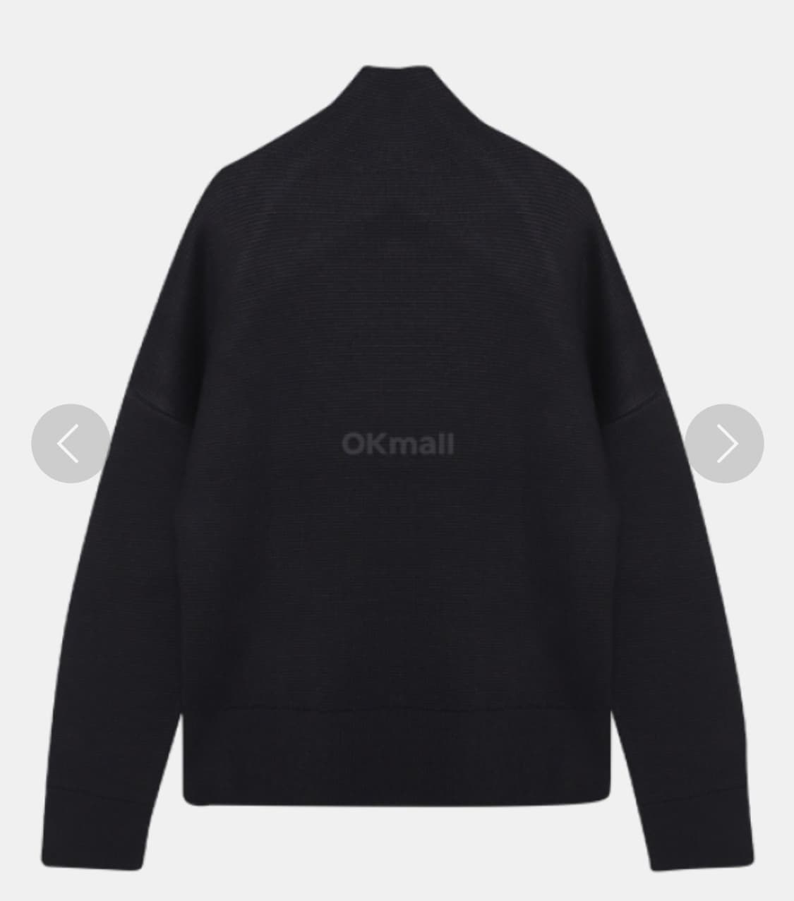 (새상품)자크뮈스 메리노울 넥 크롭 집업 스웨터 블랙/S 상품이미지3