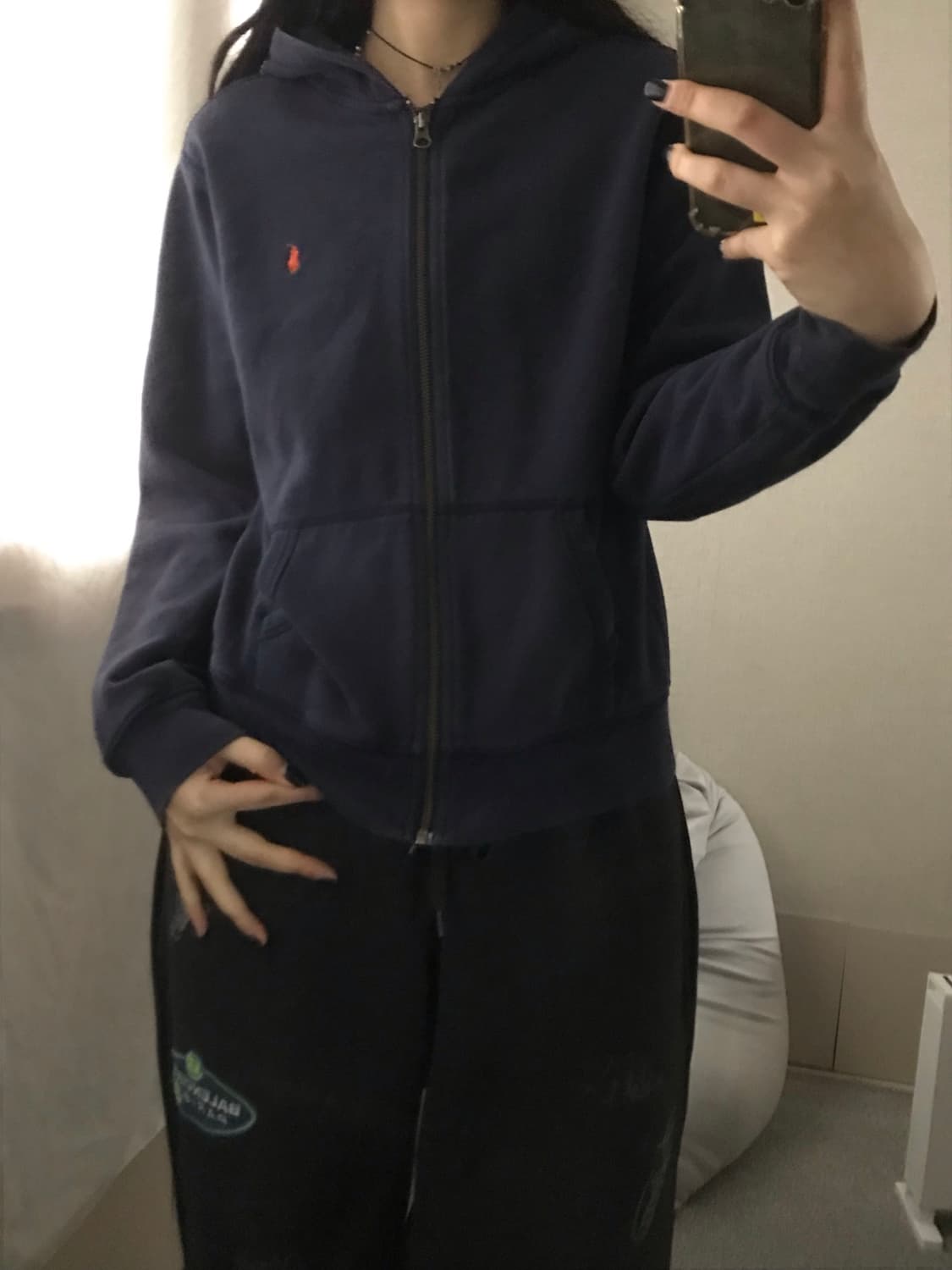 폴로 네이비 후드집업 상품이미지3