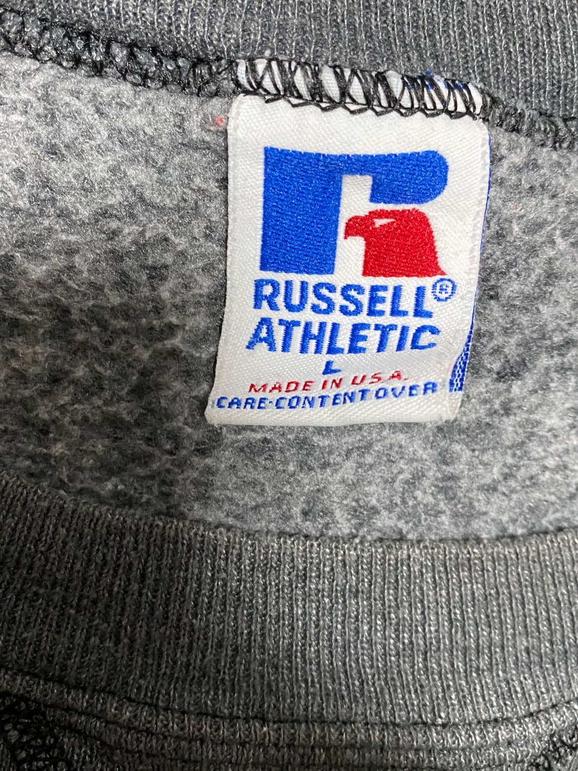 90s usa 러셀 맨투맨 L 다크그레 상품이미지4
