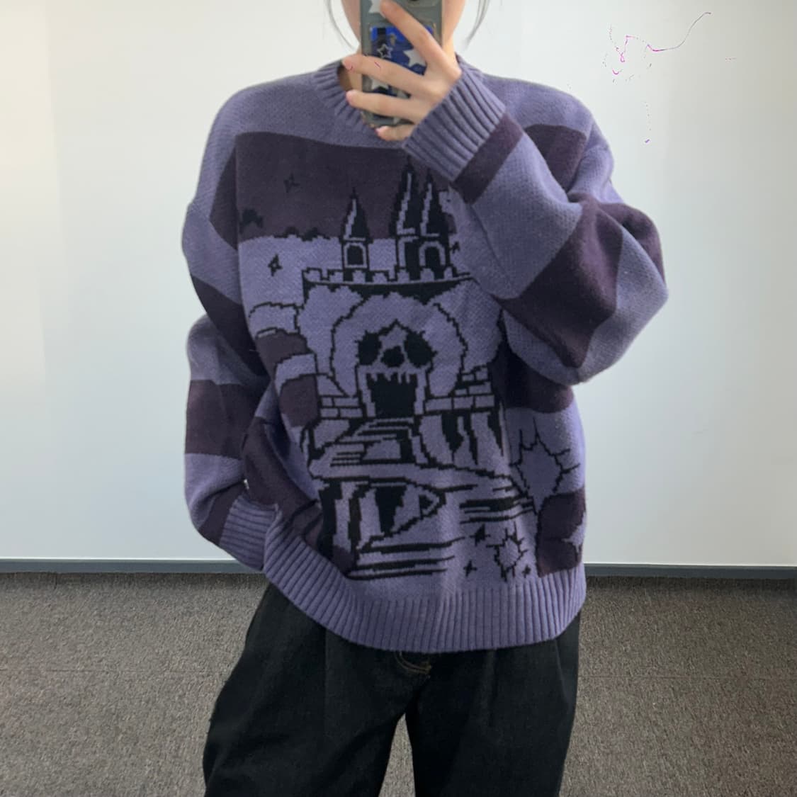 Niceghostclub 나이스고스트클럽 head castle 다크퍼플 상품이미지1