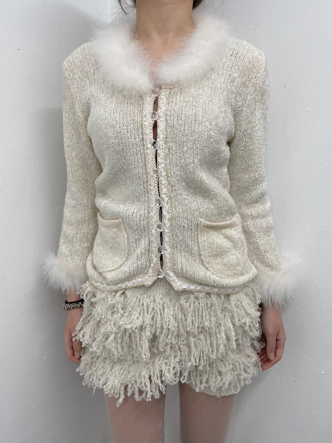 윈터페어리 퍼 버튼 탑 상품이미지3