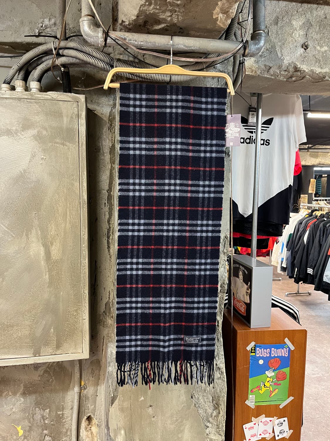 버버리 체크 머플러 네이비 #csz1977 상품이미지2