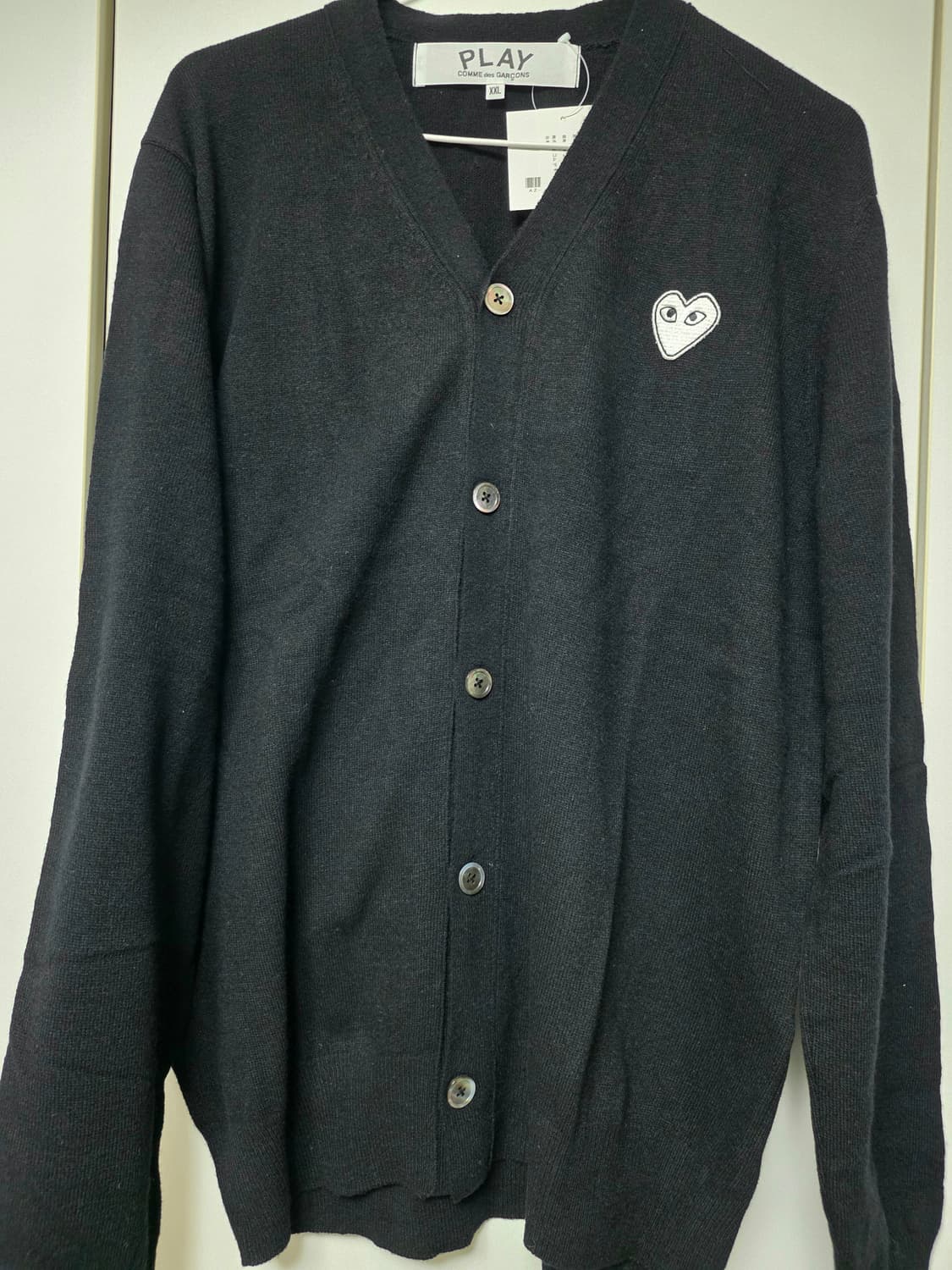 꼼데가르송 플레이 블랙 가디건 XXL 상품이미지1