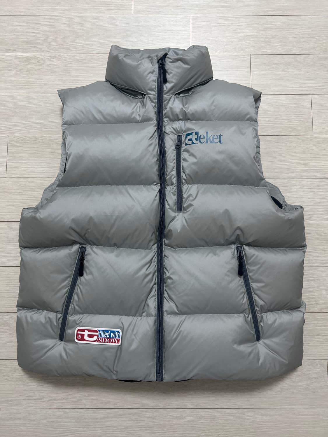 Teket 테켓 스노우볼 다운 베스트 그레이 (M) 상품이미지3