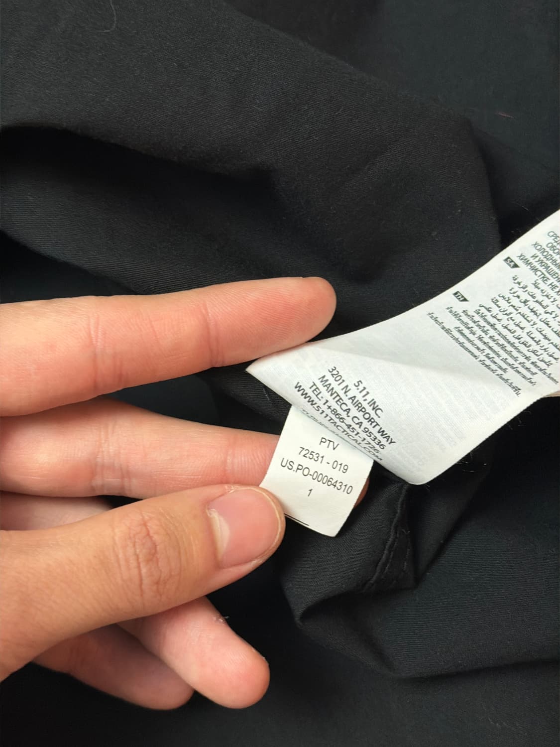 5.11 택티컬 롱슬리브 긴팔 셔츠 블랙 상품이미지4