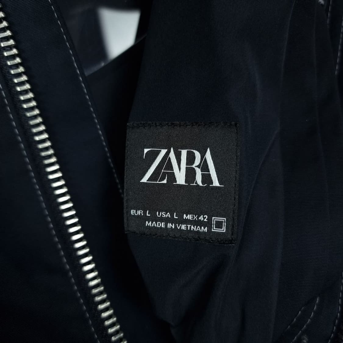 [자라] 스티치 오버핏 블루종 집업 자켓 네이비 M19267 상품이미지7