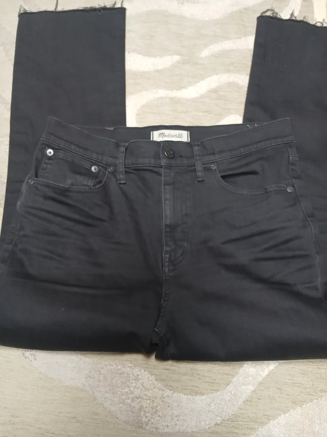 Madewell 블랙 컷팅 데님 팬츠  상품이미지3