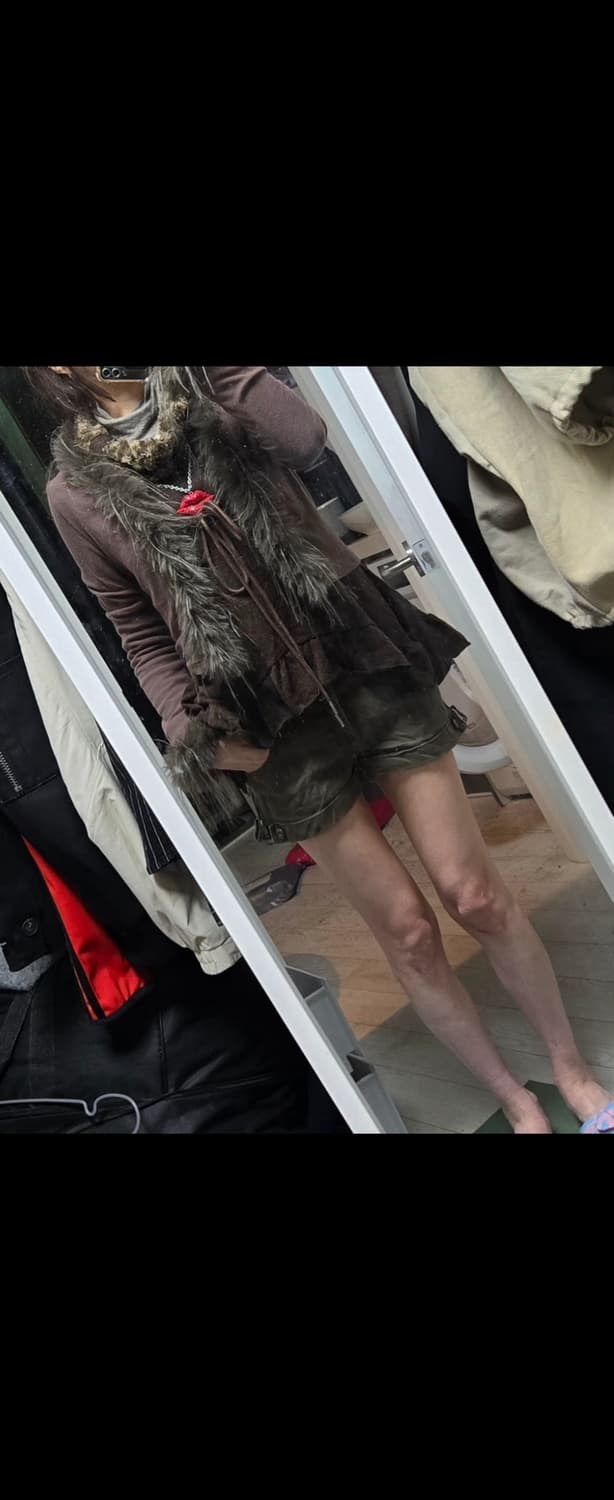 합빈 갸루.페어리 퍼롱슬+퍼가디건+숏팬 셋트 상품이미지1