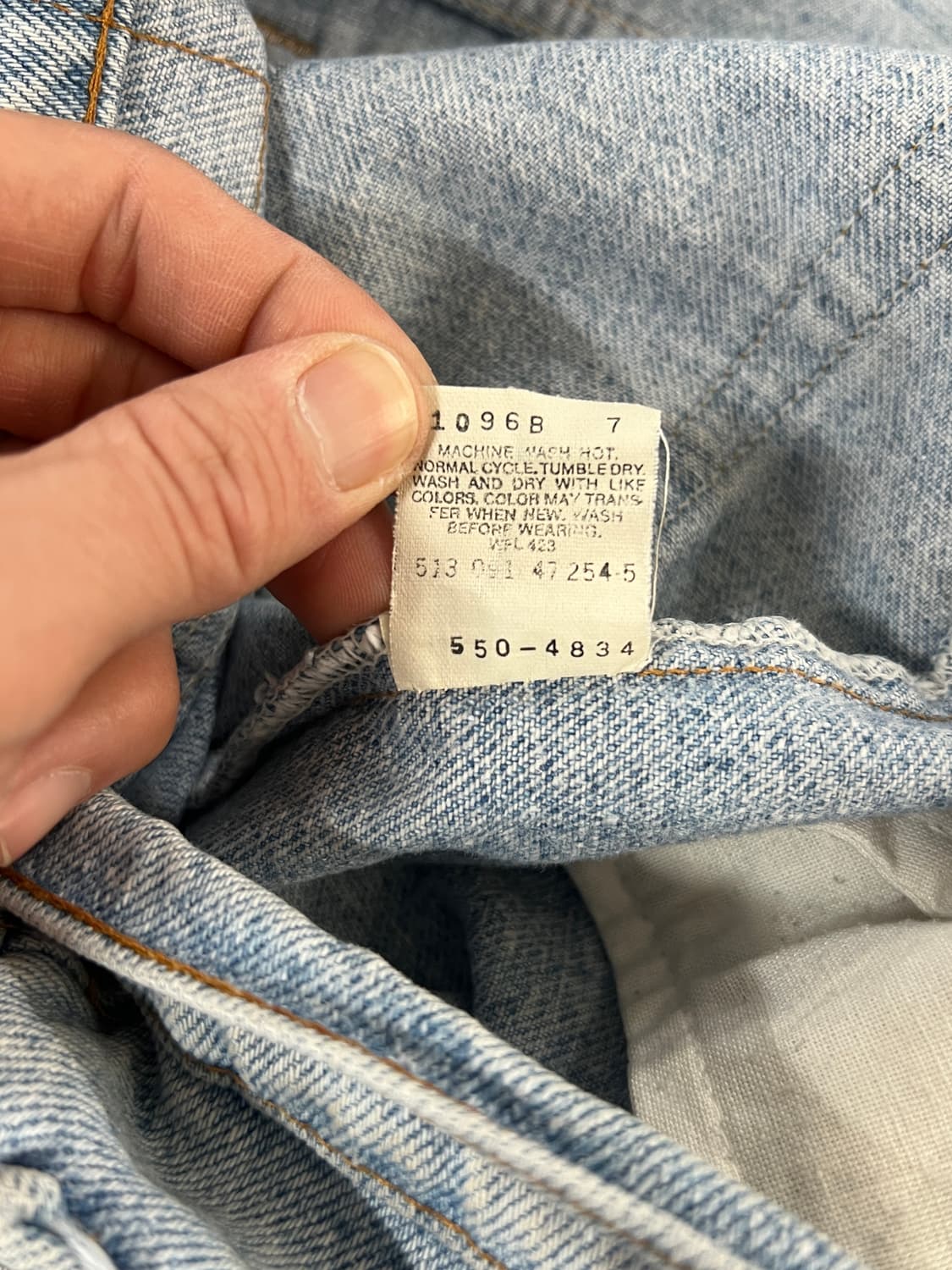 90s USA Levis 리바이스 550 릴렉스핏 연청 데님 팬츠 상품이미지7