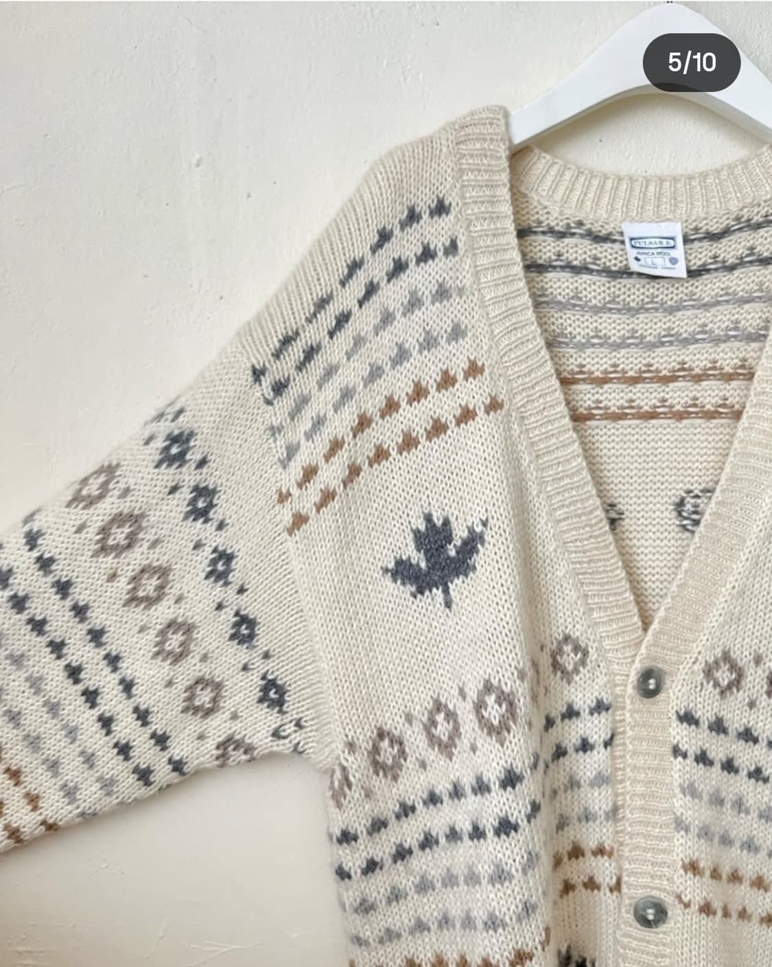 빈티지 캐나다 단풍 니트가디건 상품이미지5