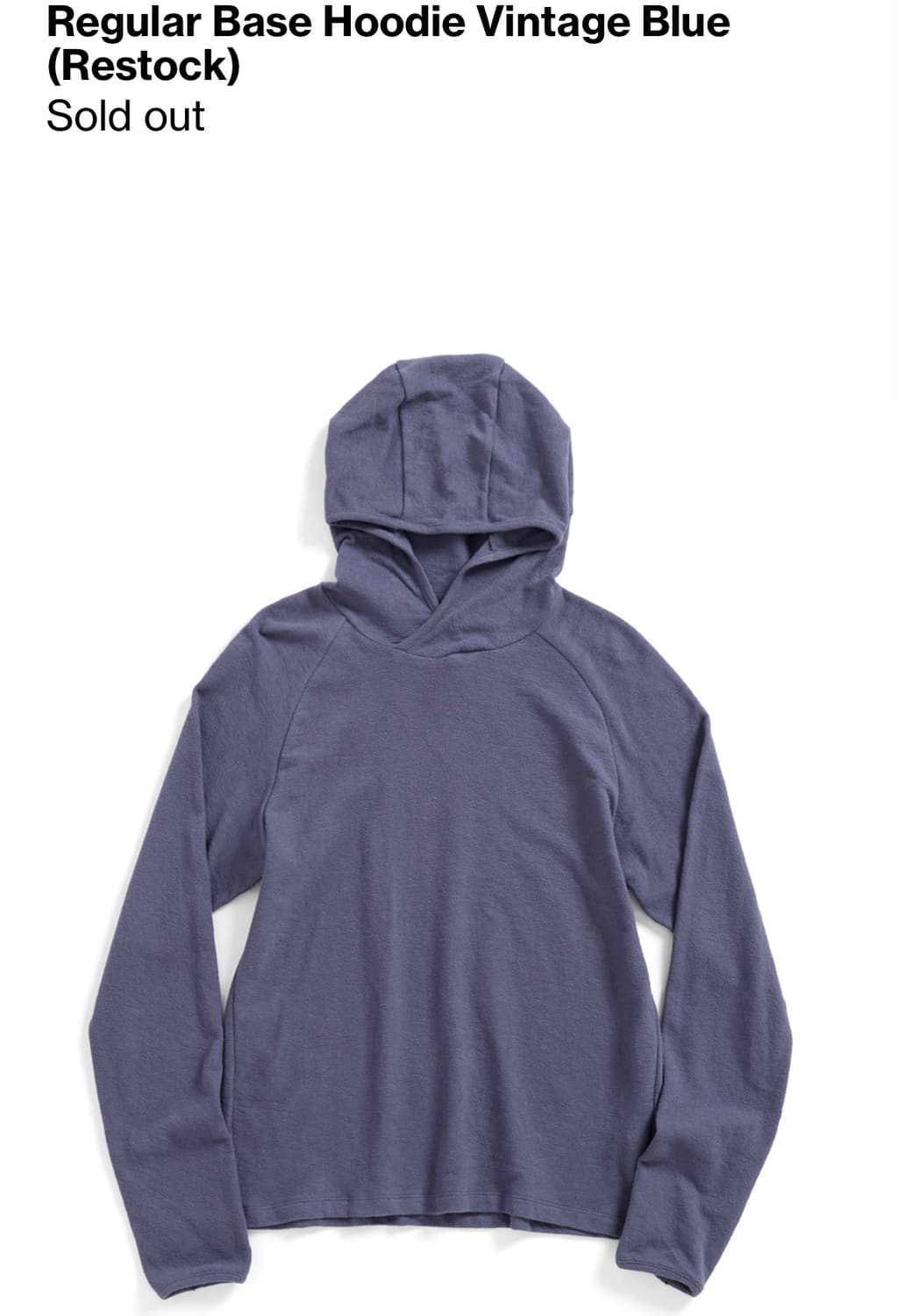 Regular Base Hoodie Vintage Blue 상품이미지1