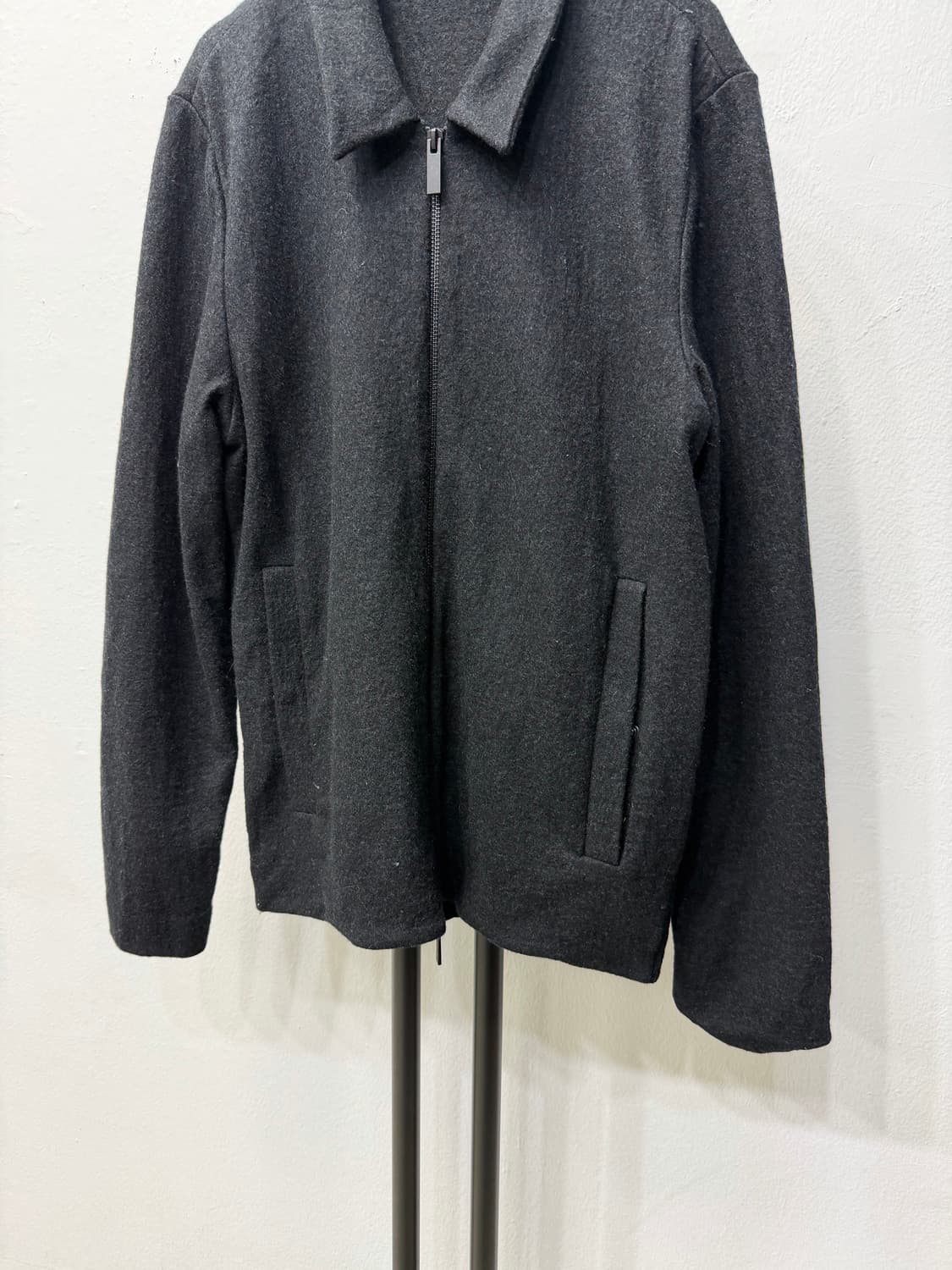 정품) COS 코스 블랙 남성 모직 집업 자켓 S 상품이미지3