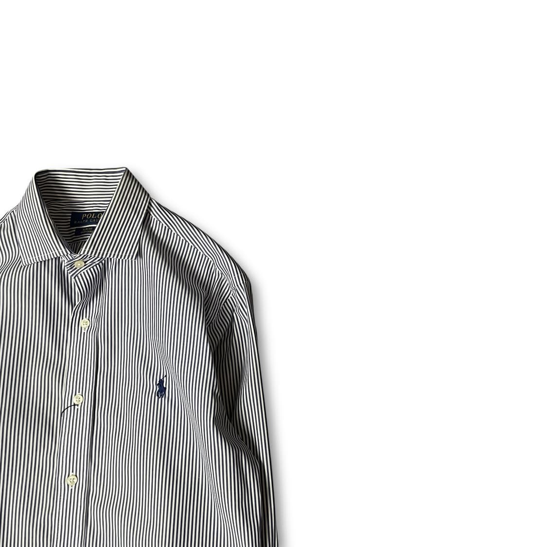 폴로랄프로렌 블루 스트라이프 긴팔 셔츠 슬림핏 상품이미지2