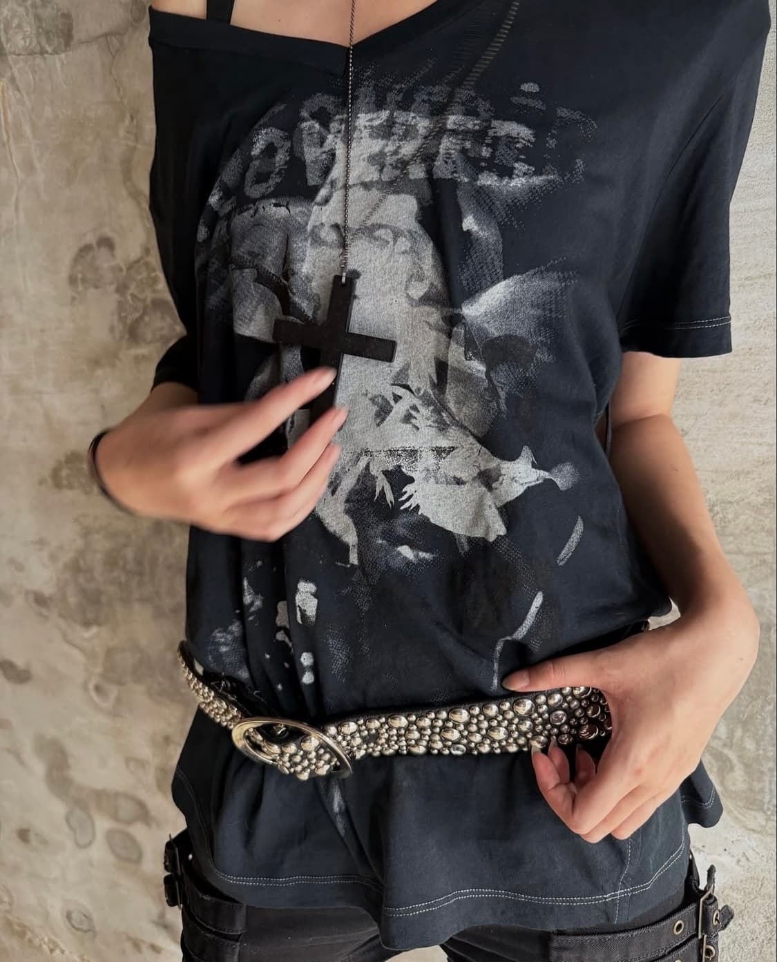 Salvage Detail Printing Top 상품이미지3