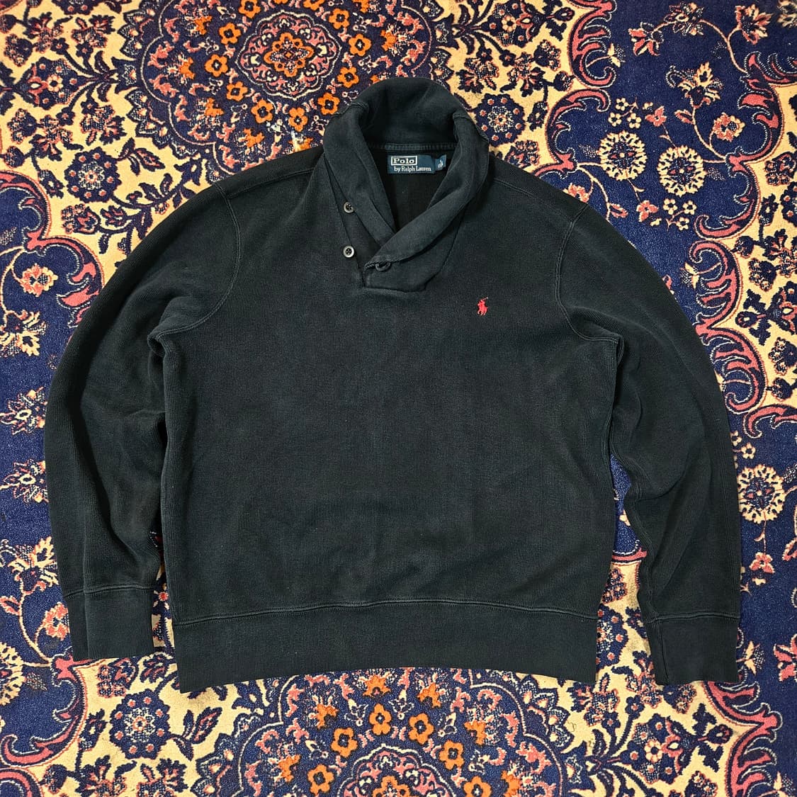 폴로랄프로렌 빈티지 코튼 숄카라넥 니트 상품이미지1