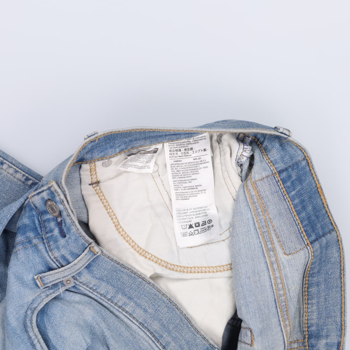 [W32 L30] 리바이스 502 연청 워싱 데님팬츠 0106J 상품이미지4