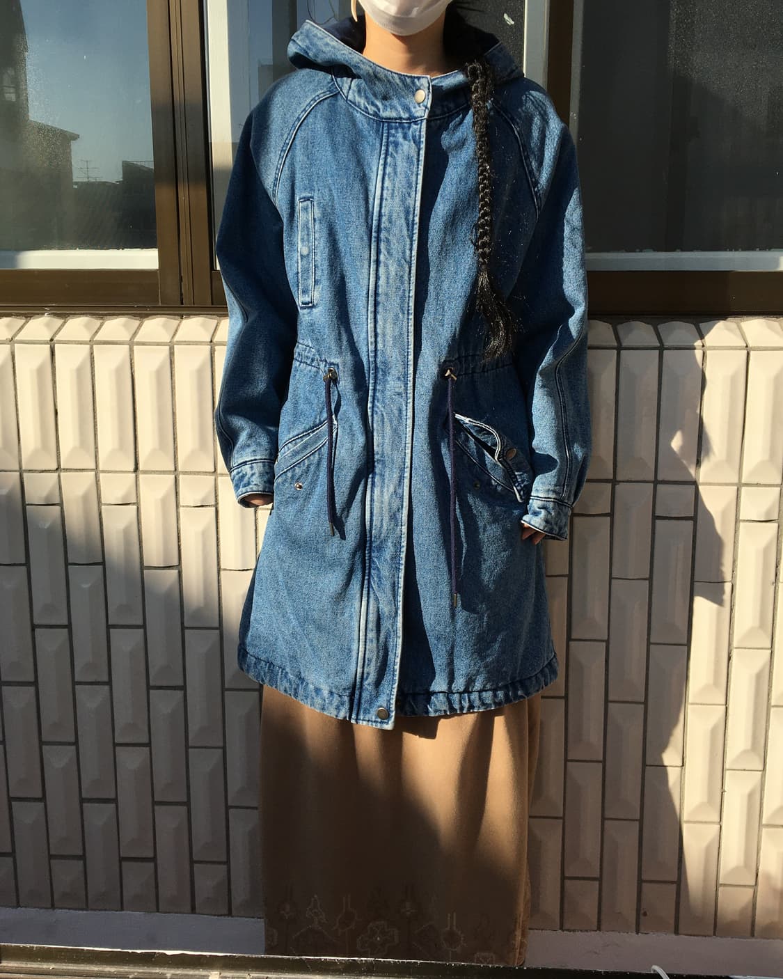 Bershka high neck denim filed jacket 상품이미지1