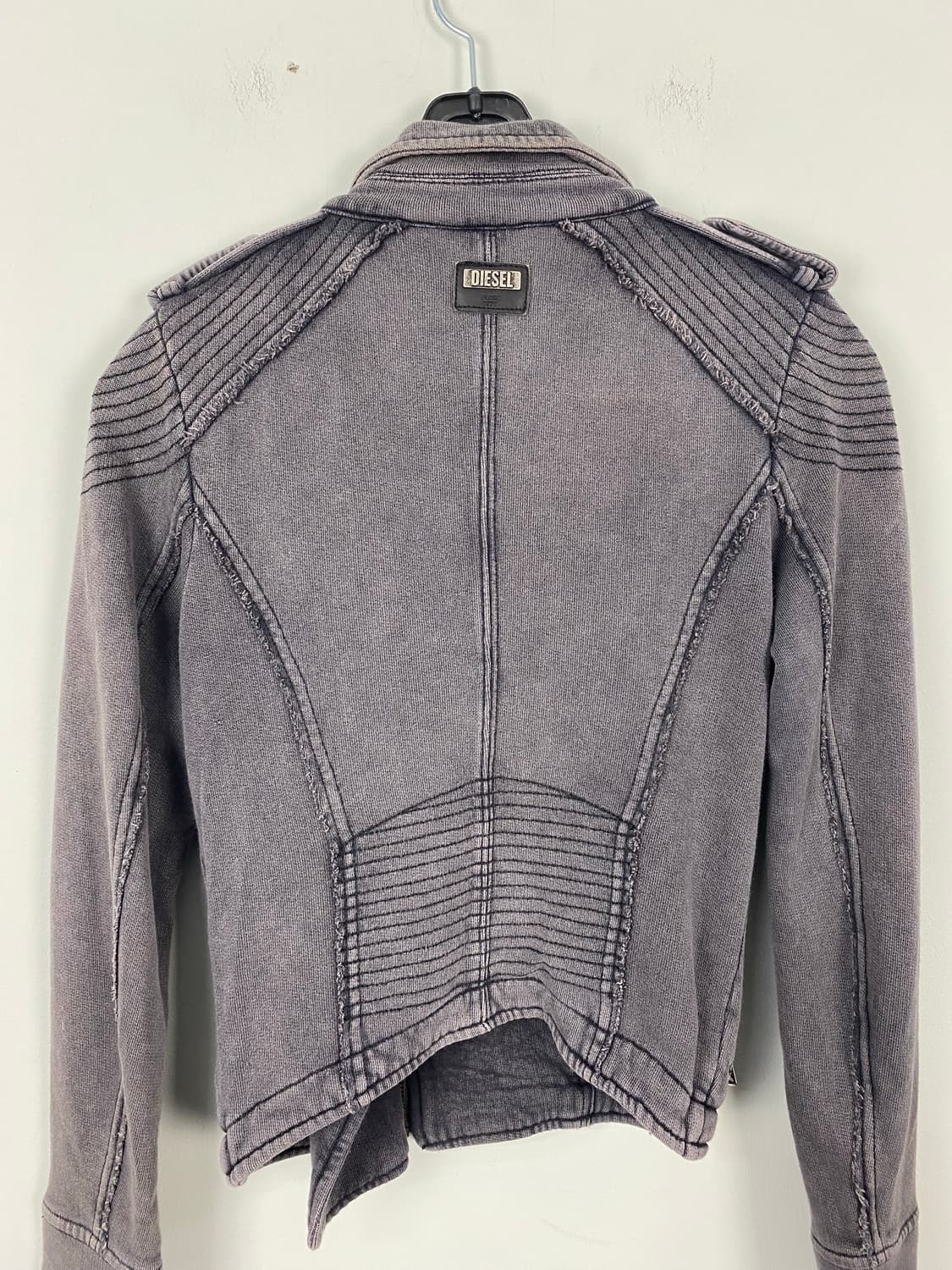 디젤 DIESEL 워싱 코튼 크롭 라이더 자켓 XXS <585> 상품이미지5