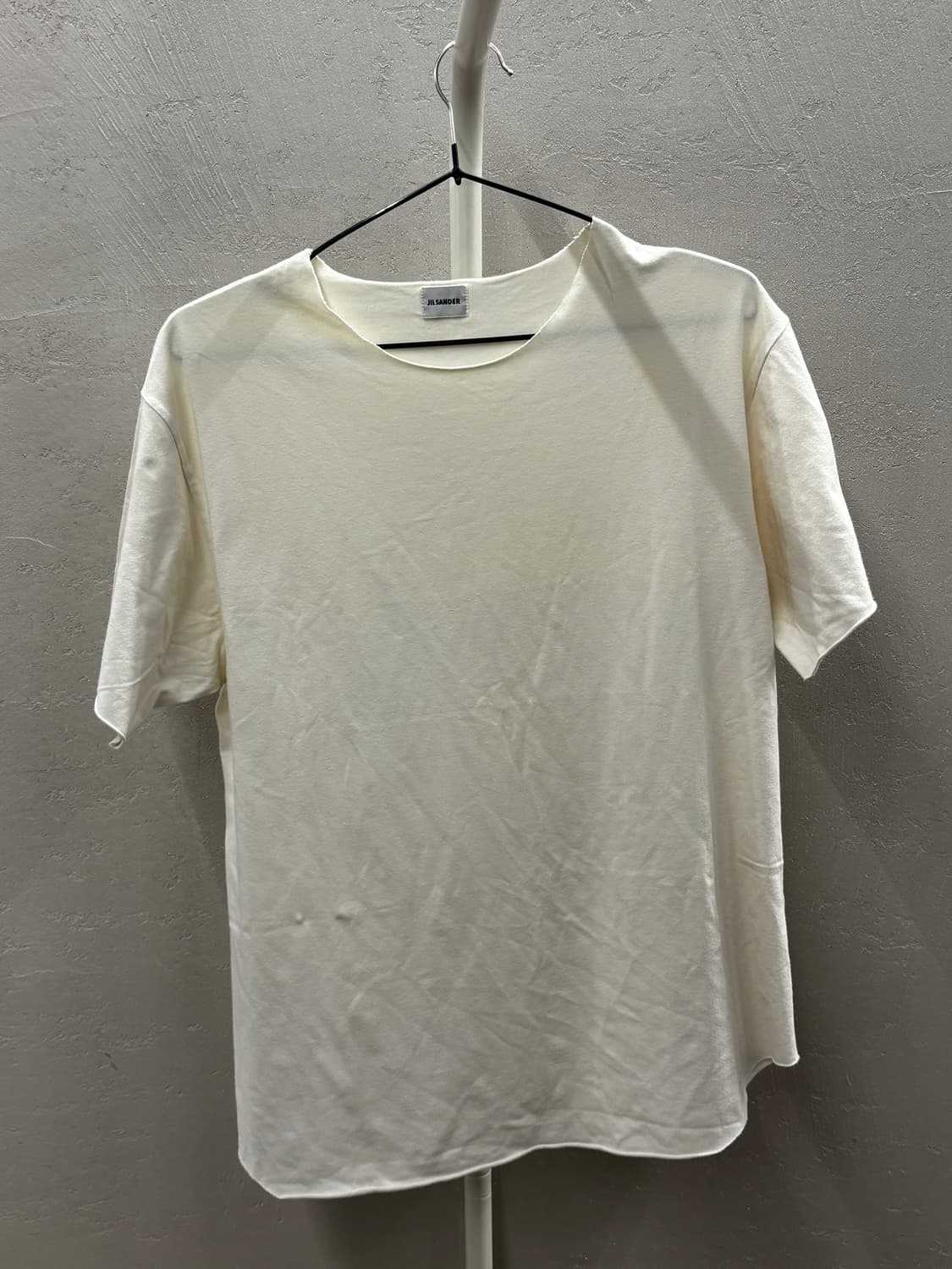 질샌더 아이보리 반팔 티셔츠 L 상품이미지2