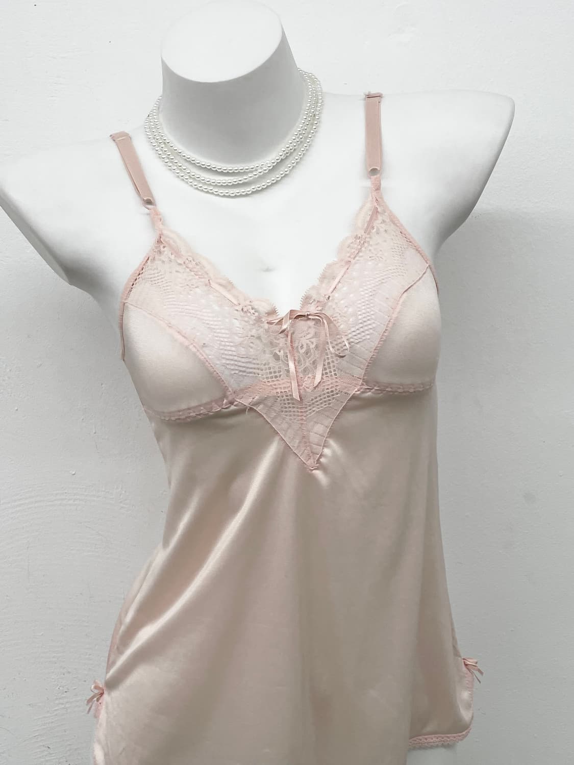 핑크 유럽 레이스 슬립 상품이미지2