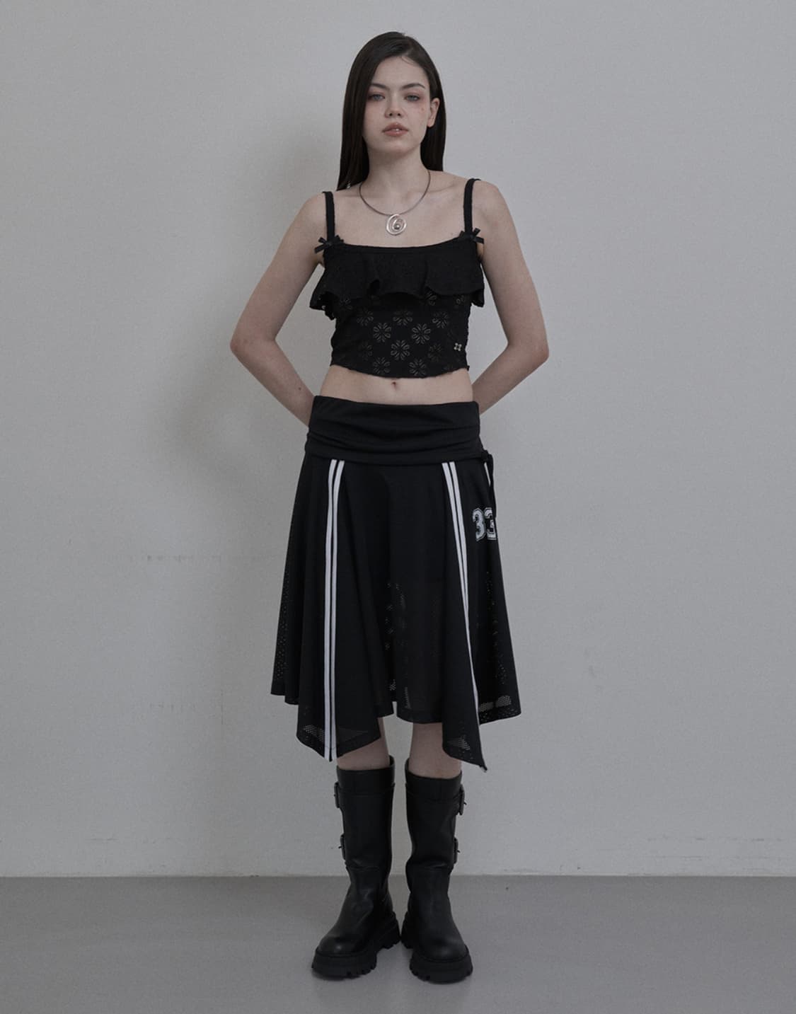 셋업이엑스이 33 sporty skirt black 상품이미지2