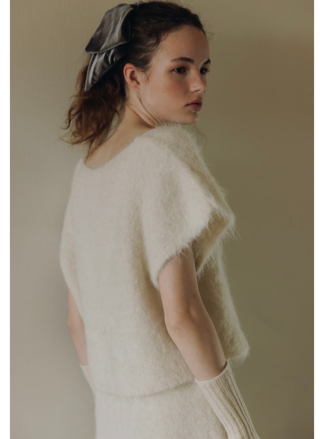 새상품) 파르벵 알파카 알토 헤이리 숏 슬리브 니트 가디건 상품이미지5