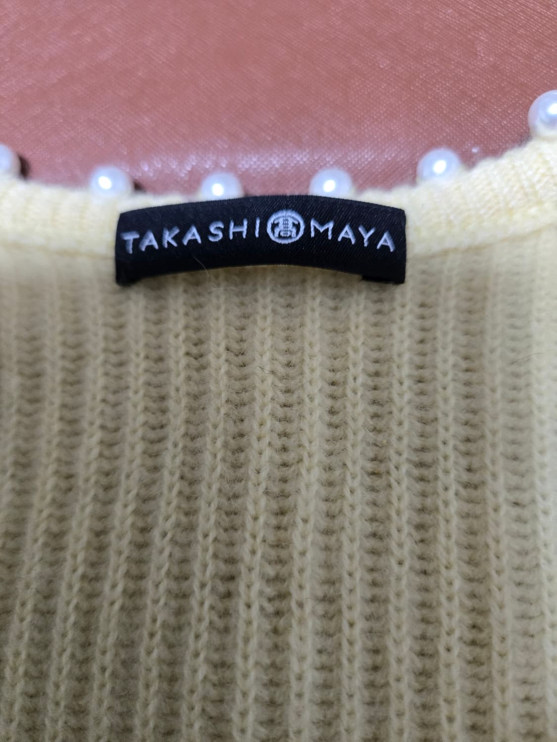 타카시마야 캐시미어 100% 리얼 진주 버튼 상품이미지7