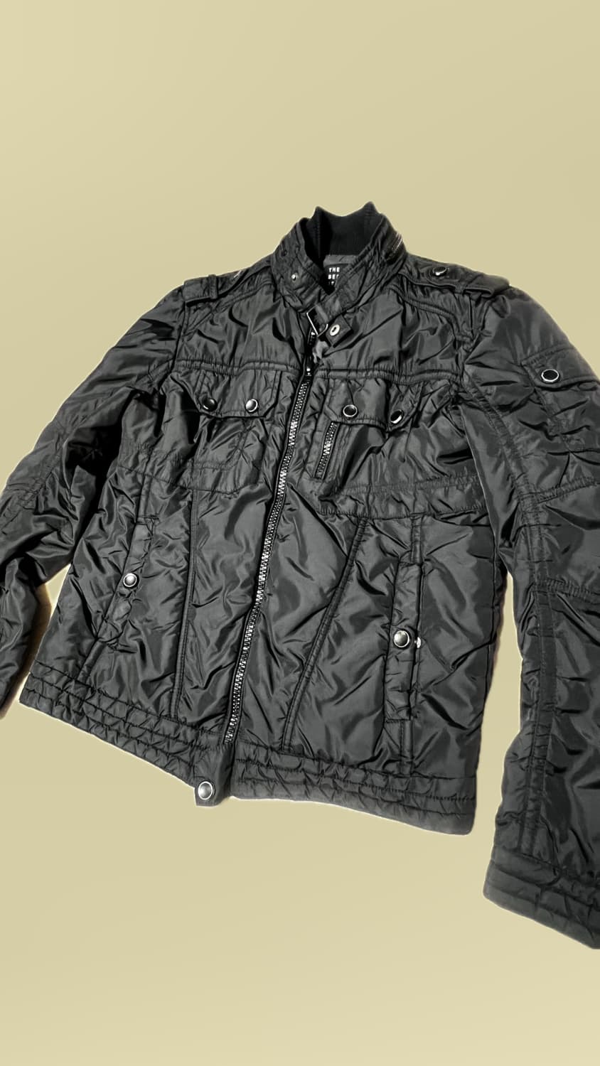 (100) TBJ y2k 블랙 블루종 자켓 상품이미지3