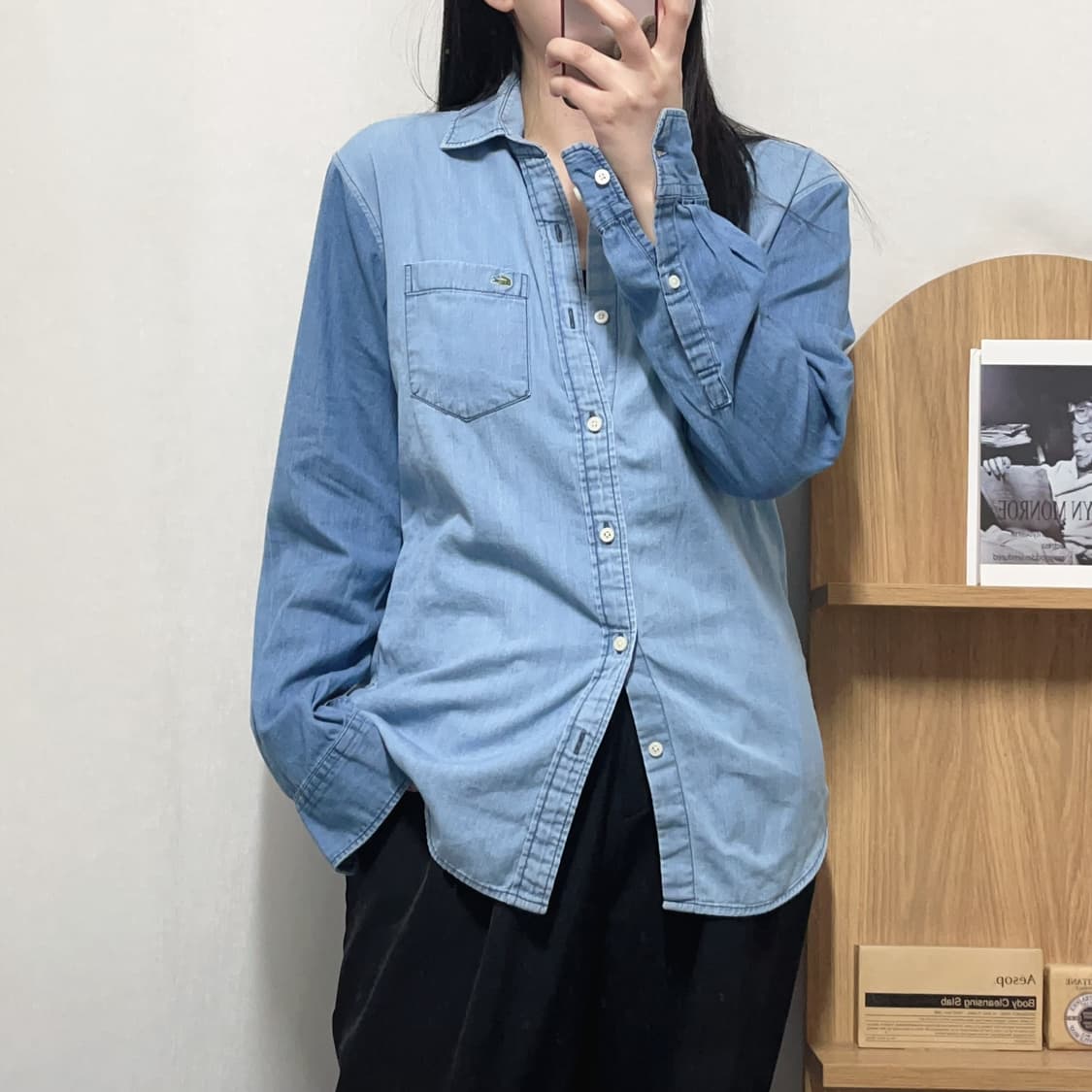 [정품] 라코스테 데님 포켓 셔츠 [ 38 ] 상품이미지2