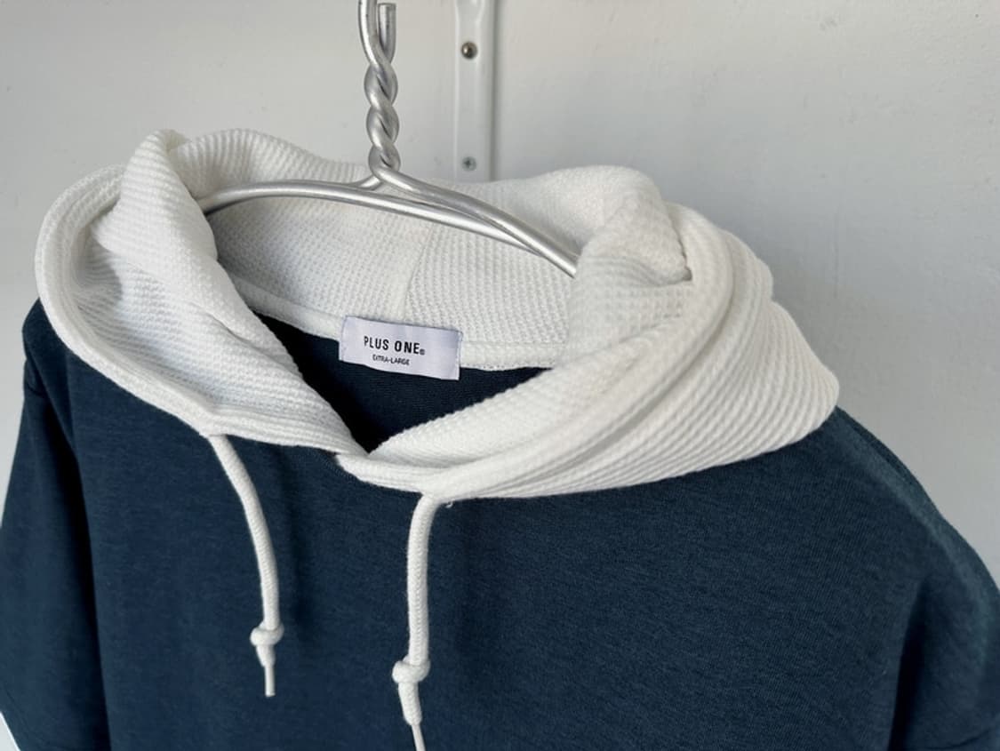 Fake layered hooded H/S tshirt 상품이미지4