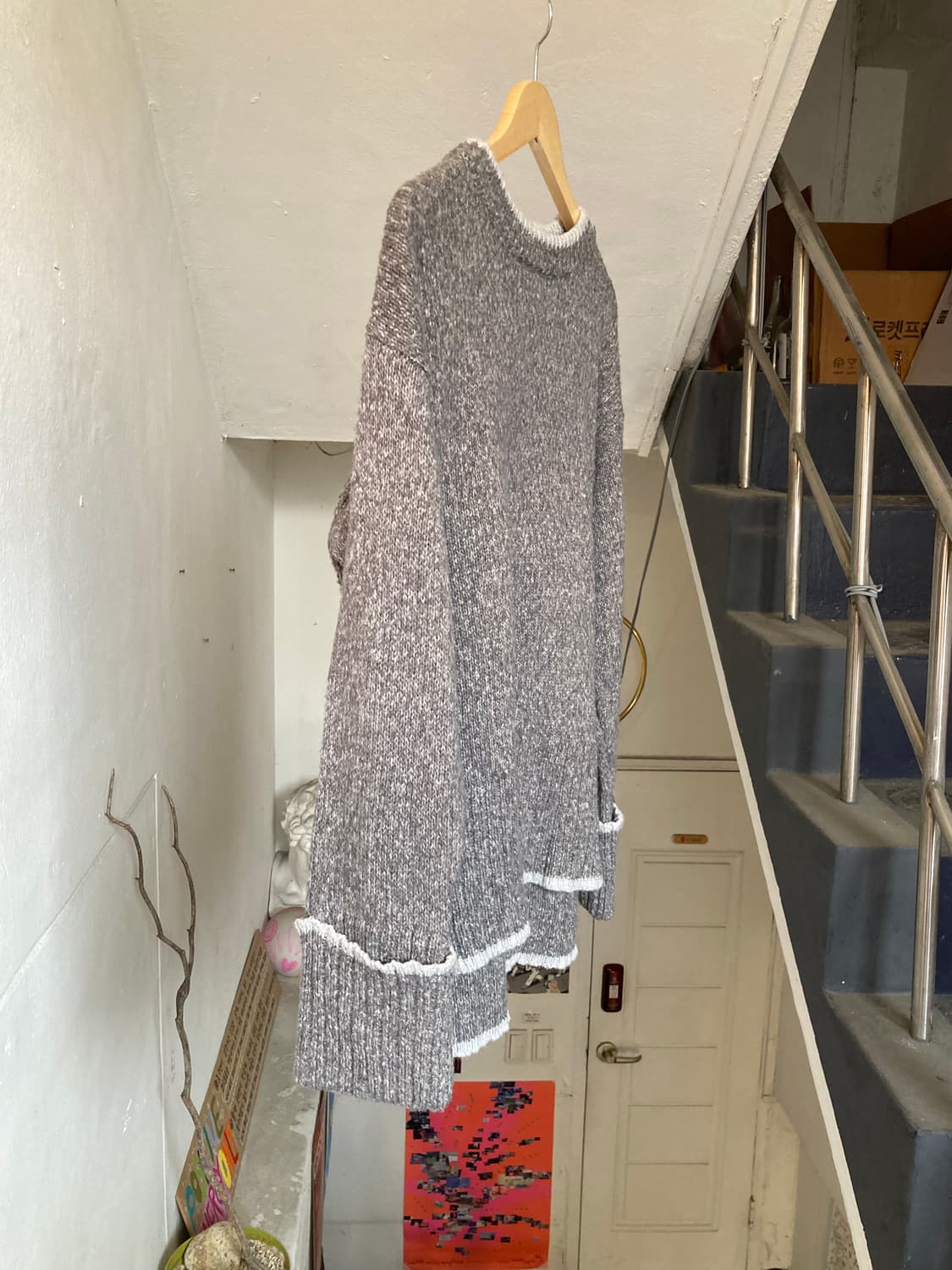 빈티지 그레이 레이어드 니트 상품이미지4