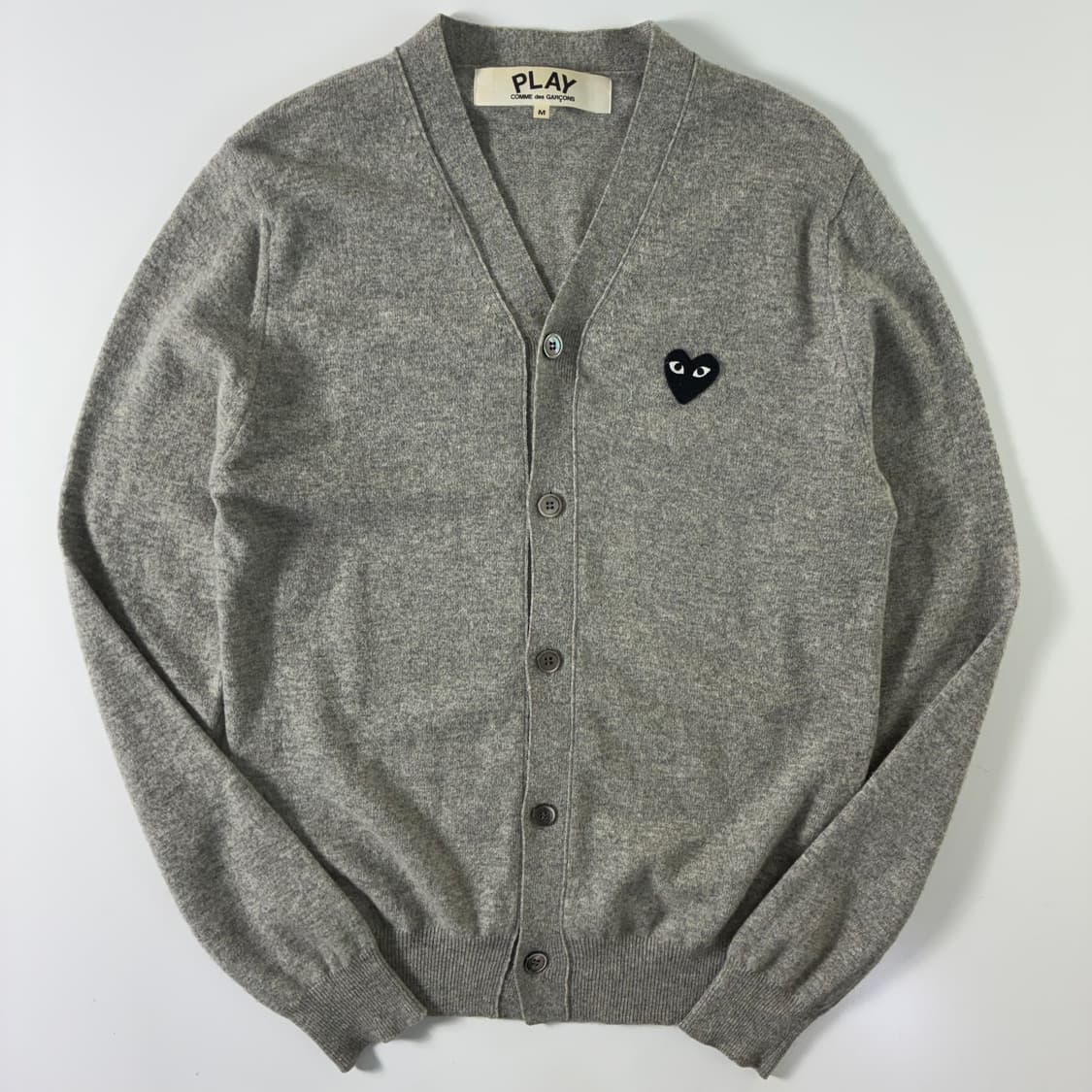 Comme des Garcons 꼼데가르송 라이트그레이 블랙와펜 가디건 상품이미지1