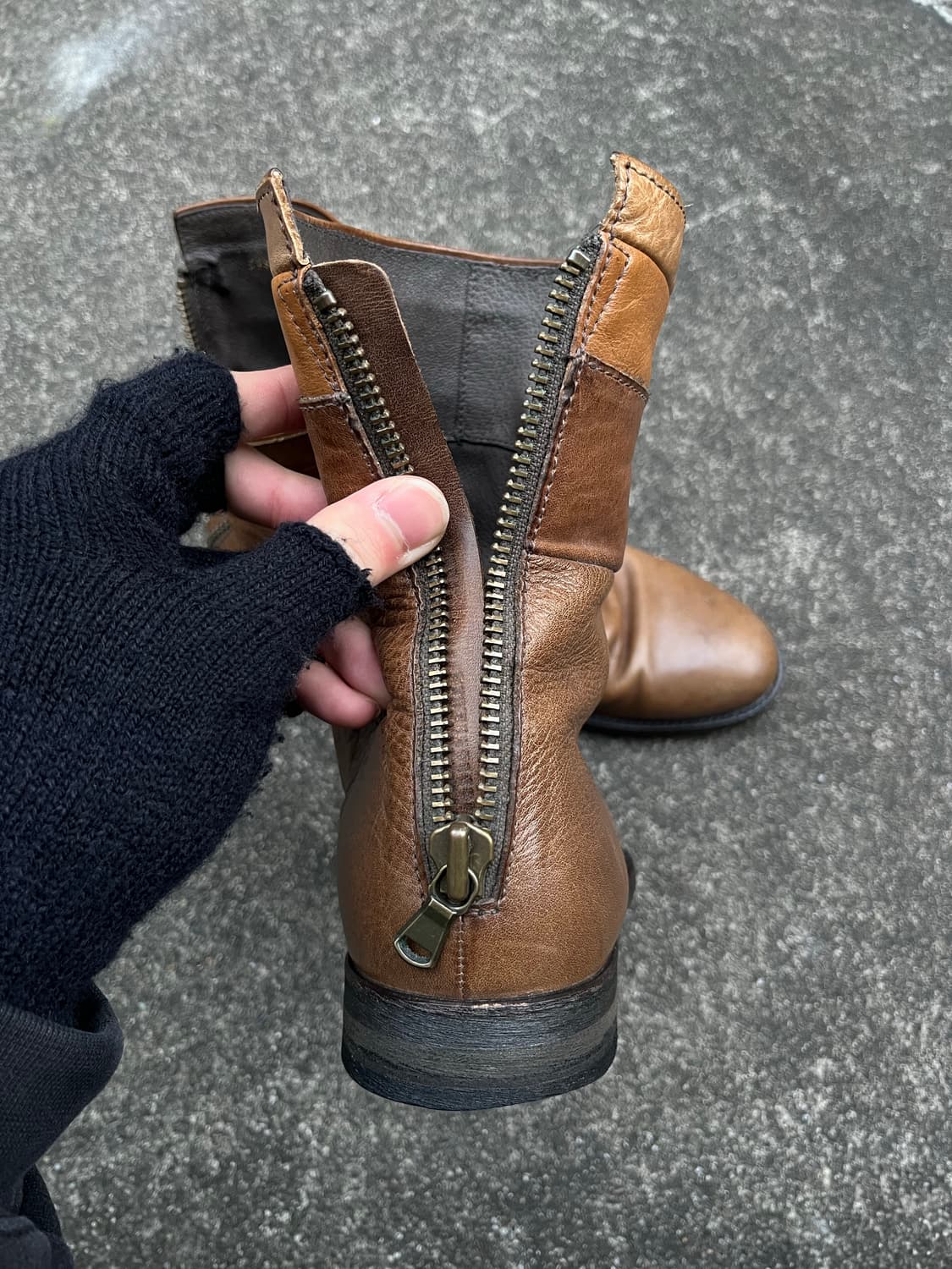 90s alfredo BANNISTER block zip boots 상품이미지3