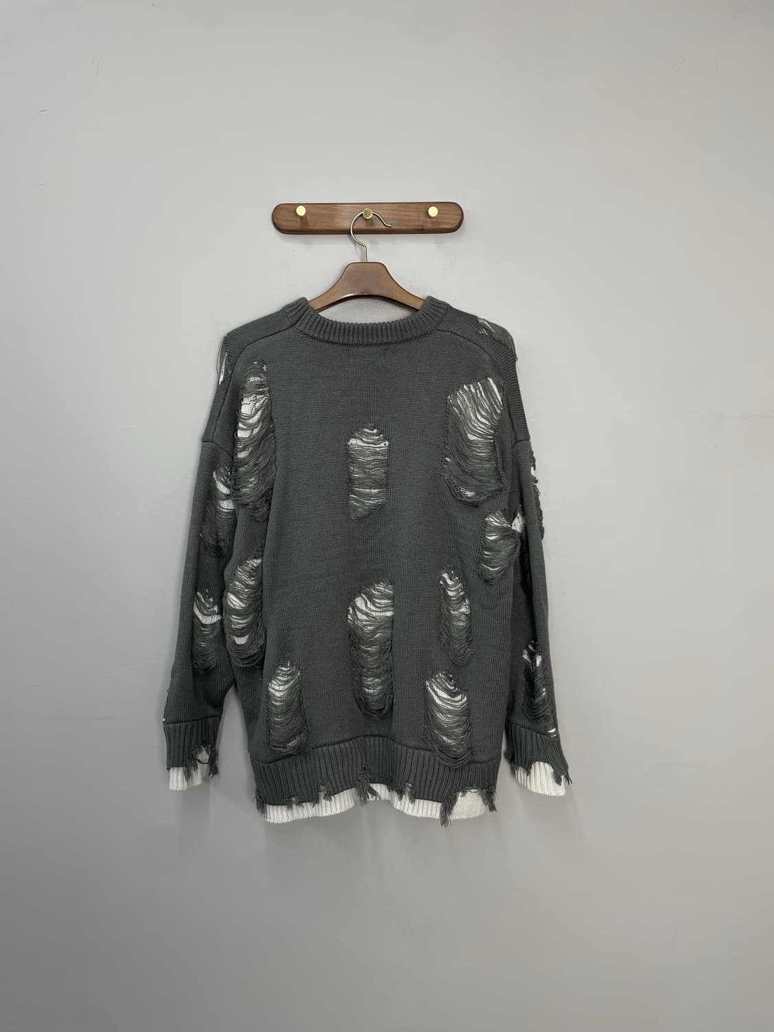 빈티지 데미지 그레이 니트 H2061 상품이미지4