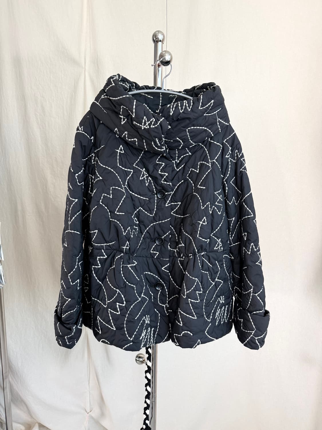 JIU 慈雨 스티치 퀼팅자켓 상품이미지1