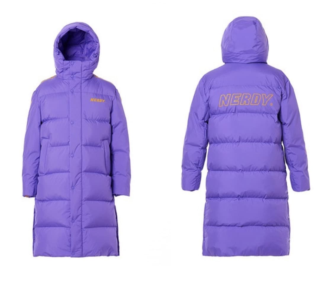 널디 보라색 롱패딩 L사이즈 상품이미지1