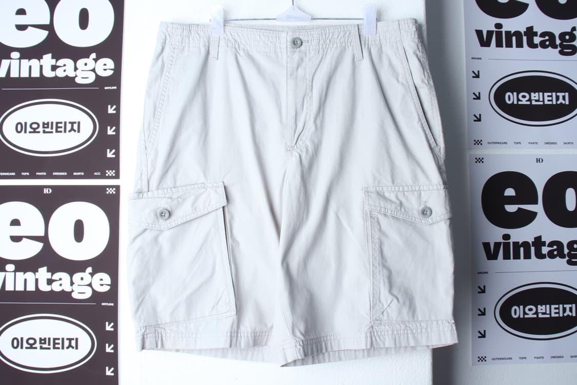 (L-XL) 아이조드 반바지 팬츠 카고 그레이 면 올드스쿨-P10111 상품이미지2