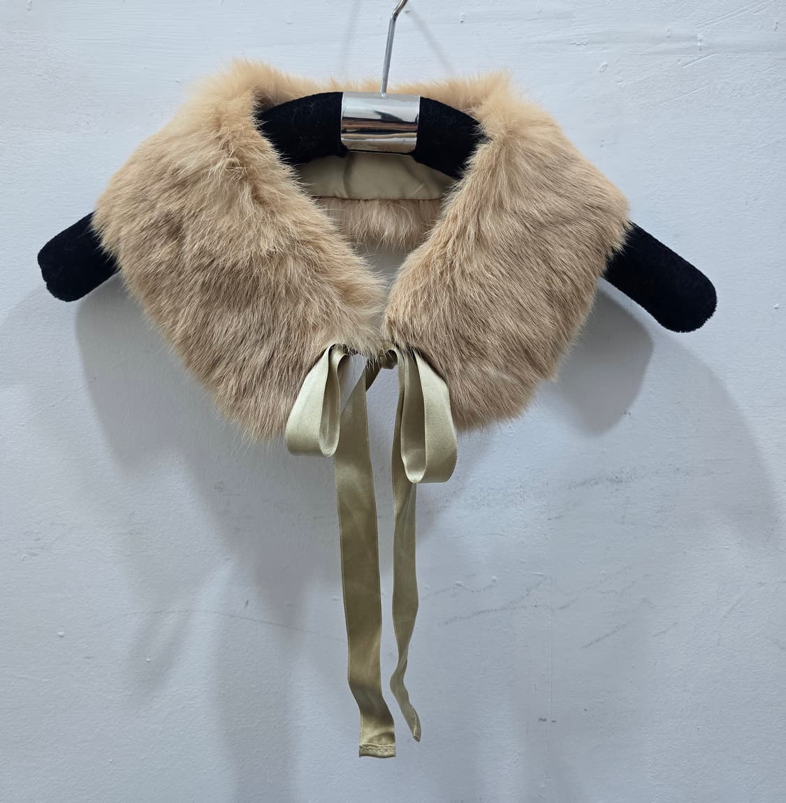 리얼 퍼 카라 리본 목도리 상품이미지1