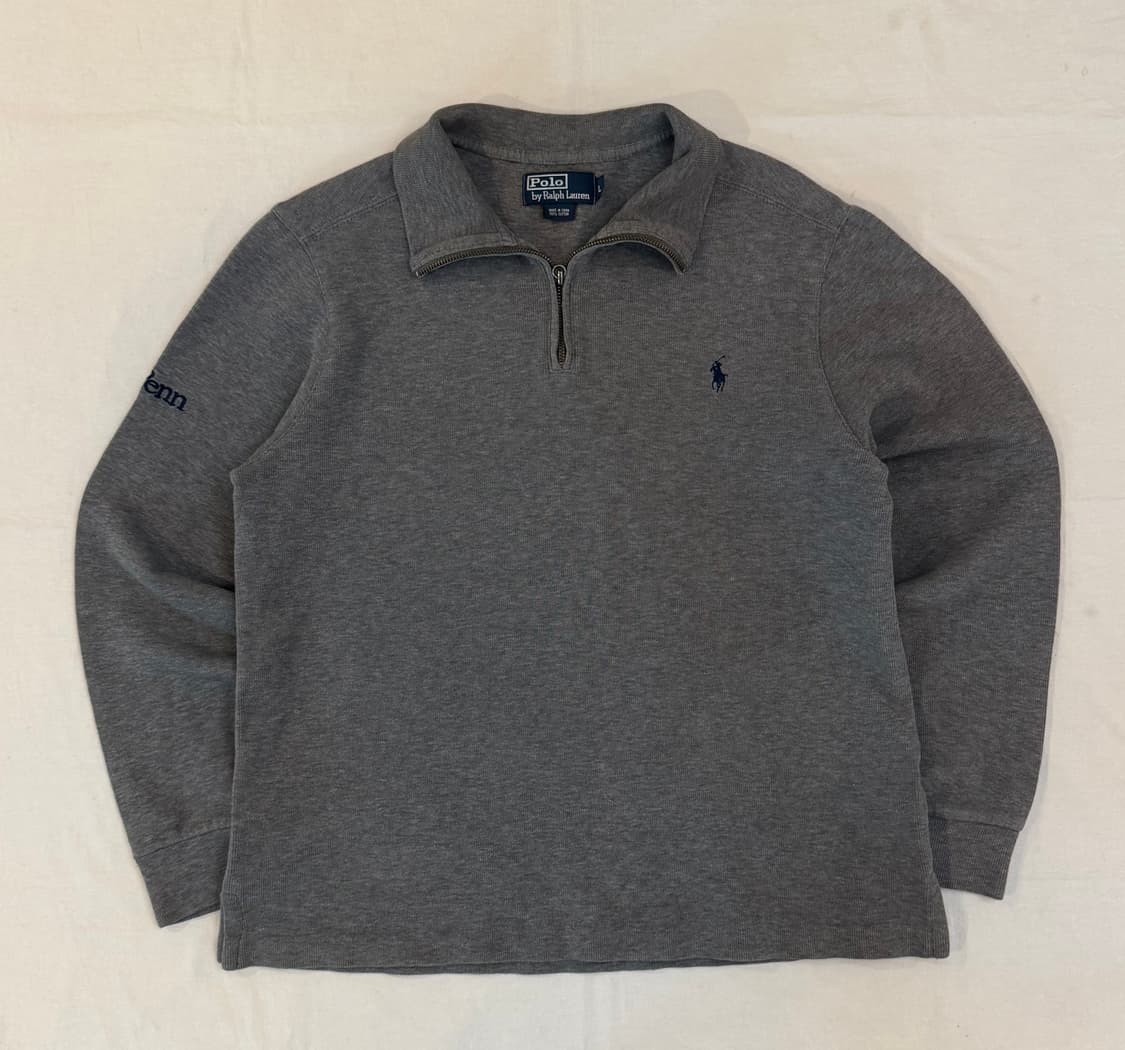 폴로 랄프로렌 반집업 코튼 니트 그레이 상품이미지1