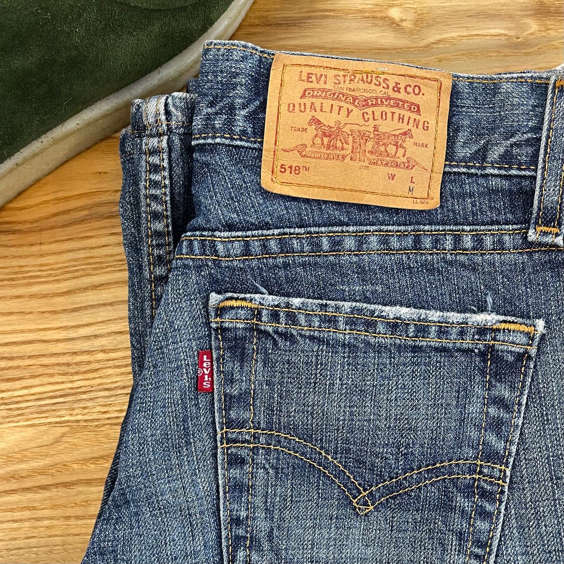 리바이스 518 슈퍼 로우 부츠컷 데님 made in USA (28) 상품이미지1