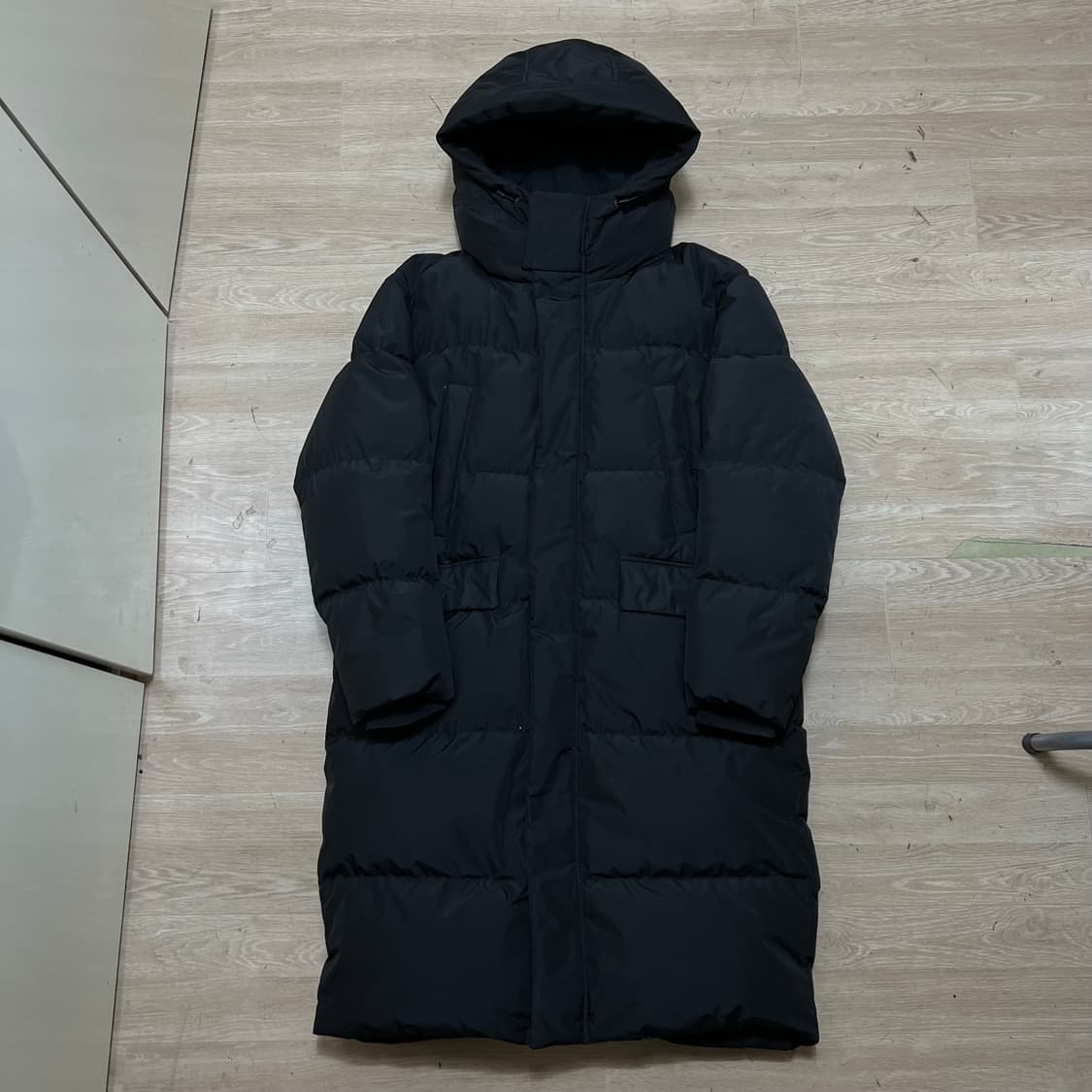 플랙 덕다운 롱패딩 점퍼 [블랙] L/100 상품이미지1