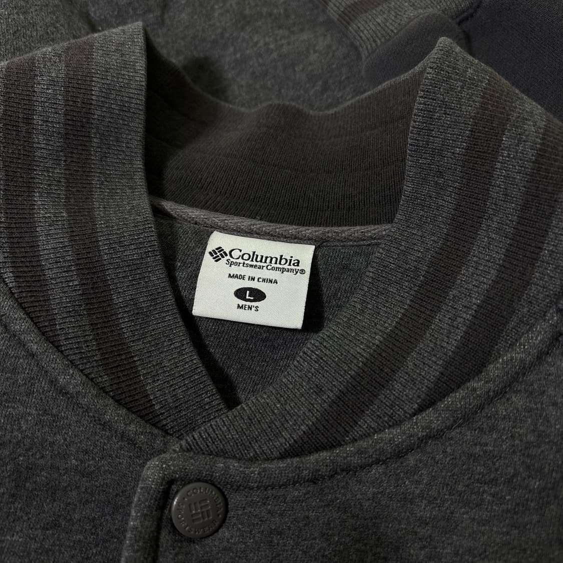 L 컬럼비아 그레이 오버핏 안감기모 코튼 바시티자켓 상품이미지5
