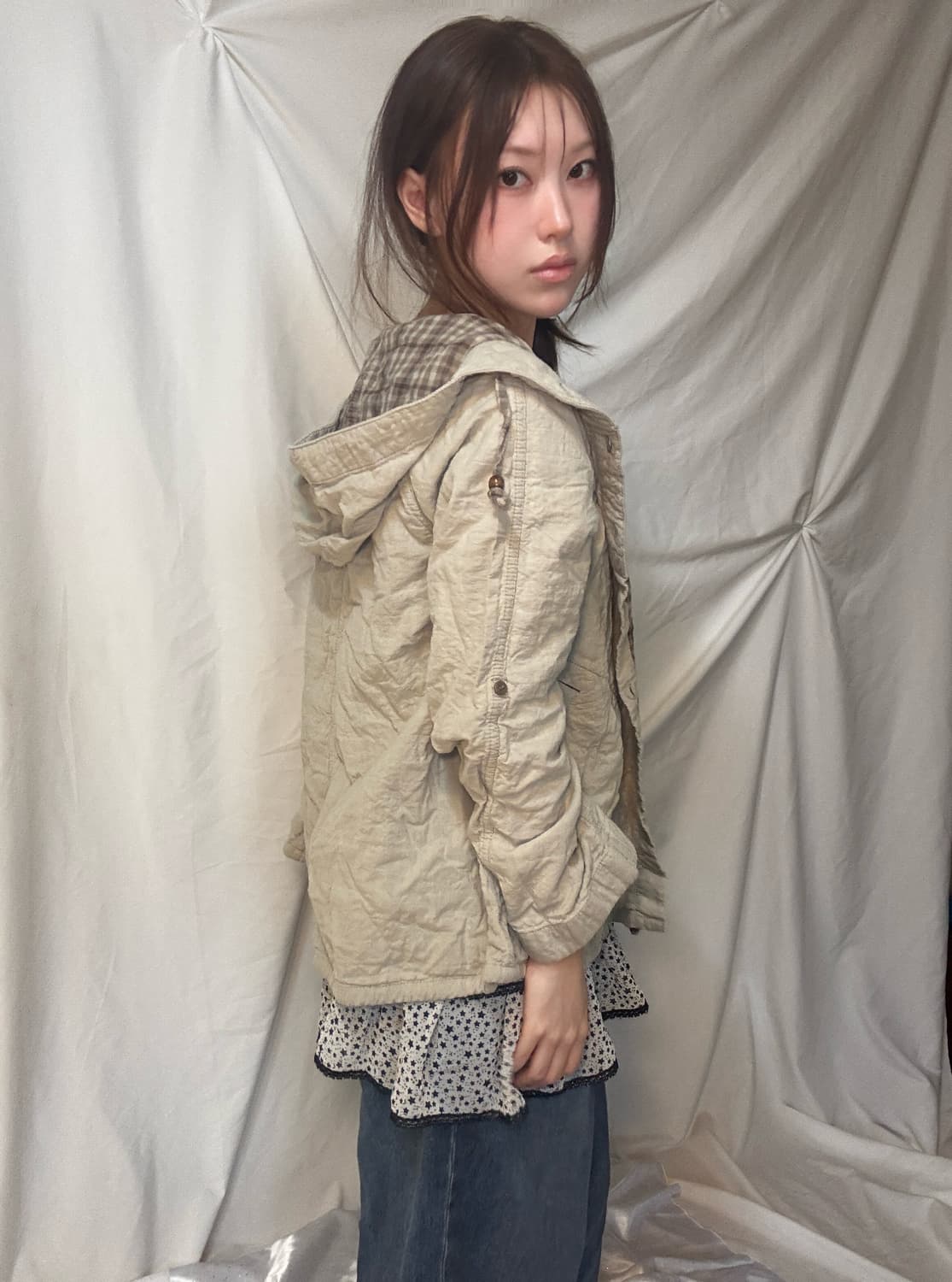 모리걸 체크 자켓 상품이미지2