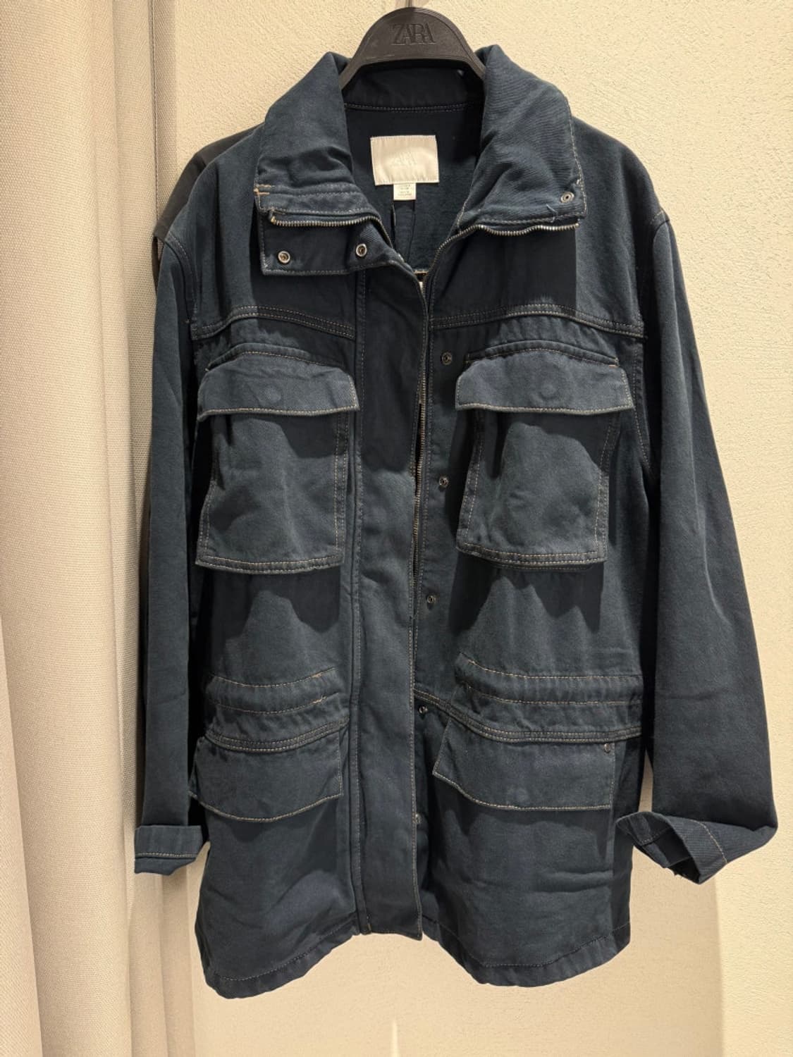 자라 스티치 포켓 필드자켓 재킷 블루 8727/270/407 상품이미지1