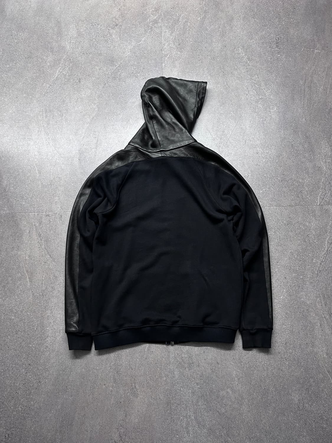 rare* 생로랑 14fw 에디 레더 하이브리드 후드 집업 상품이미지4