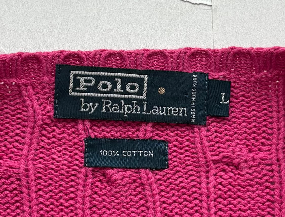 Polo 폴로랄프로렌 핑크 케이블 니트 상품이미지4