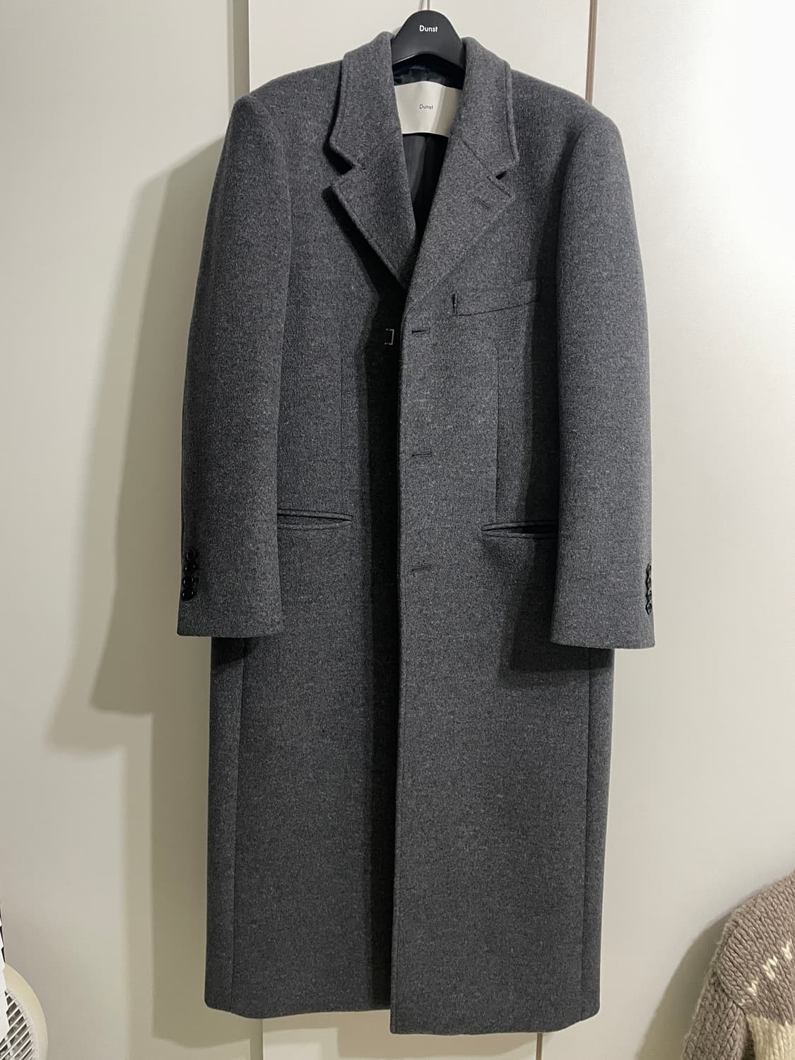 던스트 캐시미어 롱코트 차콜그레이 상품이미지4