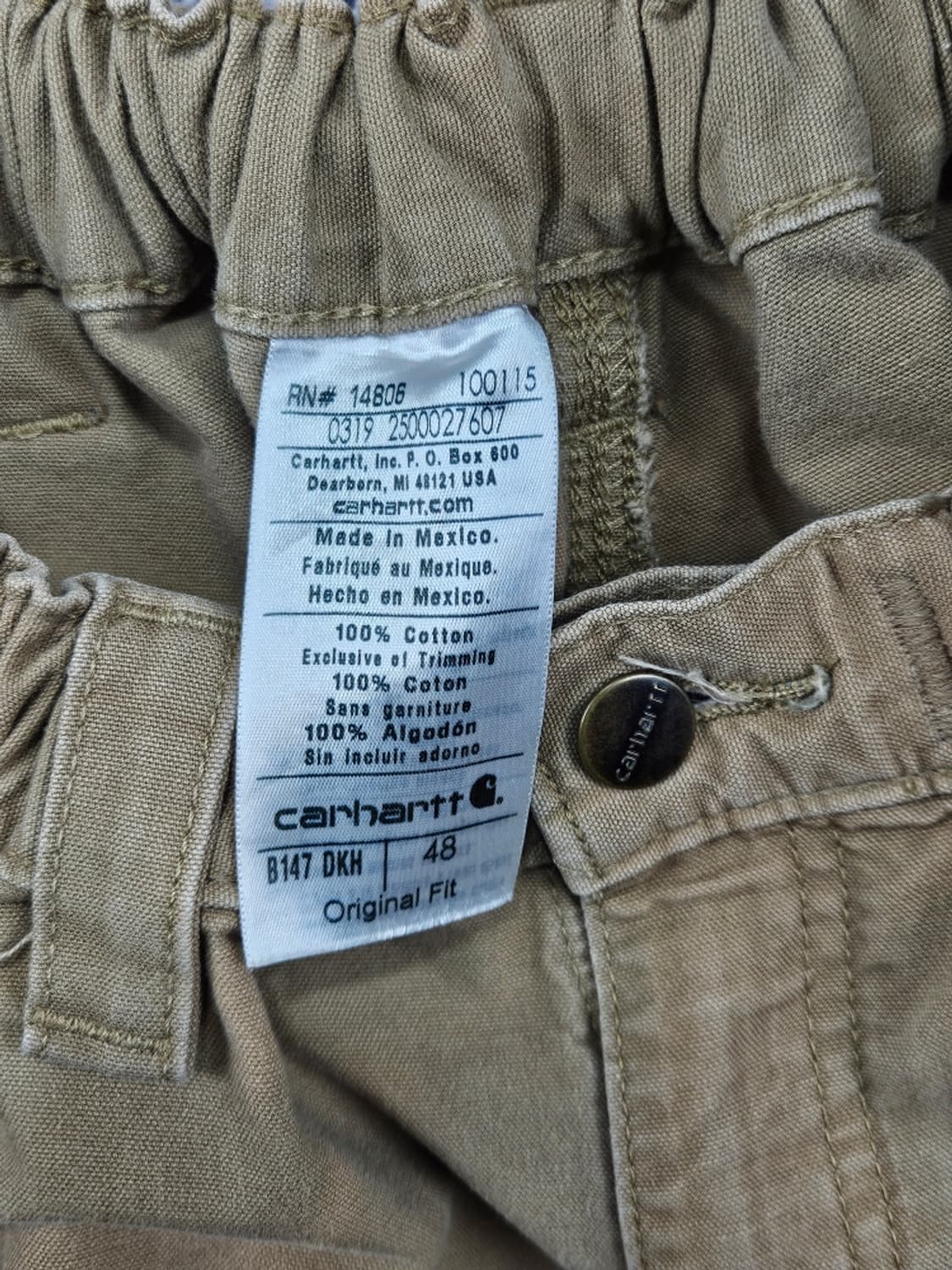칼하트 포켓 밴딩커스텀 코튼 카펜터 워크 쇼츠 ( 48" )/ 11643 상품이미지7
