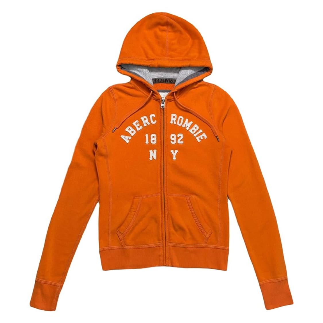  ABERCROMBIE & FITCH 1892 자수 후드집업 오렌지 S 상품이미지1