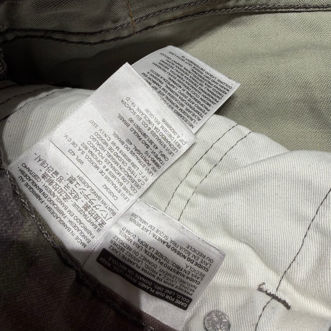 리바이스 백사틴 카모 하이볼 팬츠 32 상품이미지3